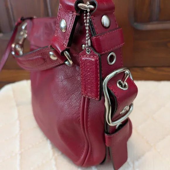 Coach Zoe Red Leather Hobo - Picture 5 of 13